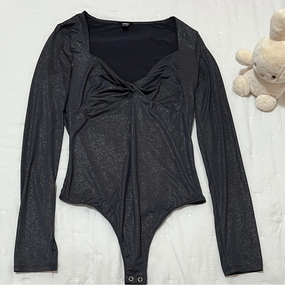 Express Black Shimmer Bodysuit